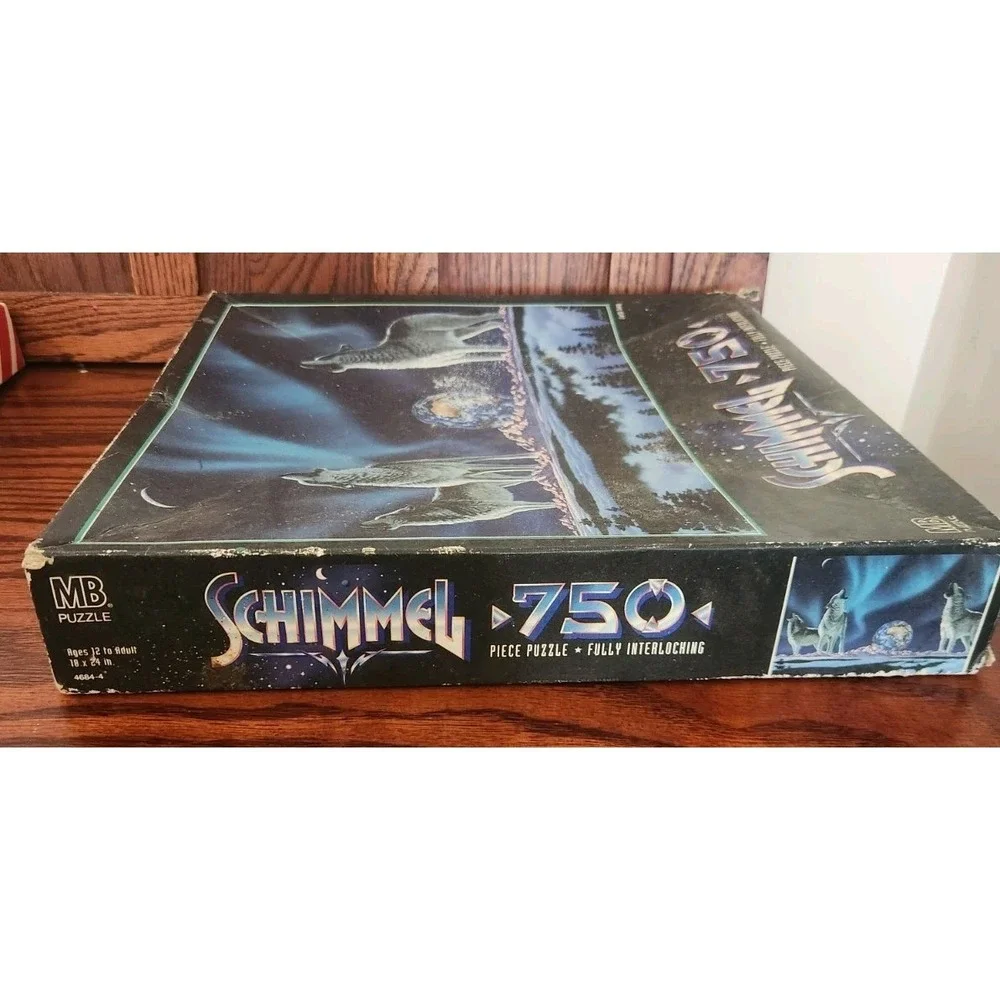 MB Hasbro VTG Schimmel 750 Piece Puzzle NEW- Earth Song 1996 USA Made‎ Wolves
